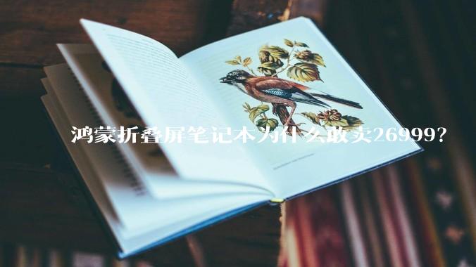 鸿蒙折叠屏笔记本为什么敢卖26999？