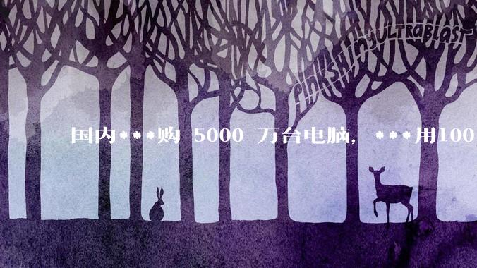 国内***购 5000 万台电脑，***用100％ 国产芯和操作系统，意味着什么？